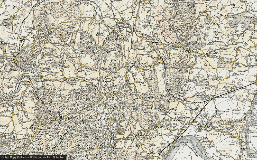 Old Map of Plump Hill, 1899-1900 in 1899-1900