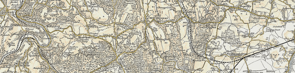 Old map of Plump Hill in 1899-1900