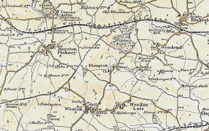 Old map of Badbury Lane in 1898-1901