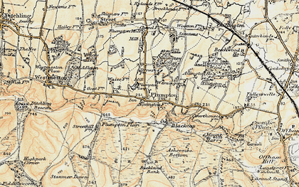 Old map of Blackcap in 1898