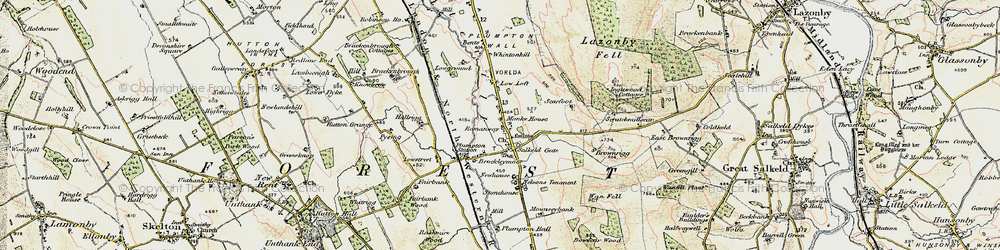 Old map of Plumpton in 1901-1904