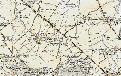 Old map of Plumpton End in 1898-1901