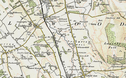 Old map of Aikbank Common in 1901-1904