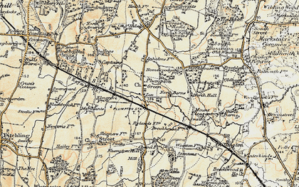 Old map of Plumpton Green in 1898