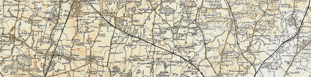 Old map of Plumpton Green in 1898
