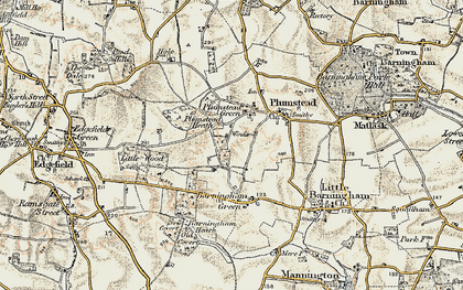 Old map of Plumstead Green in 1901-1902