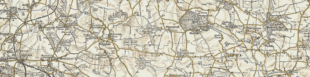 Old map of Plumstead Green in 1901-1902