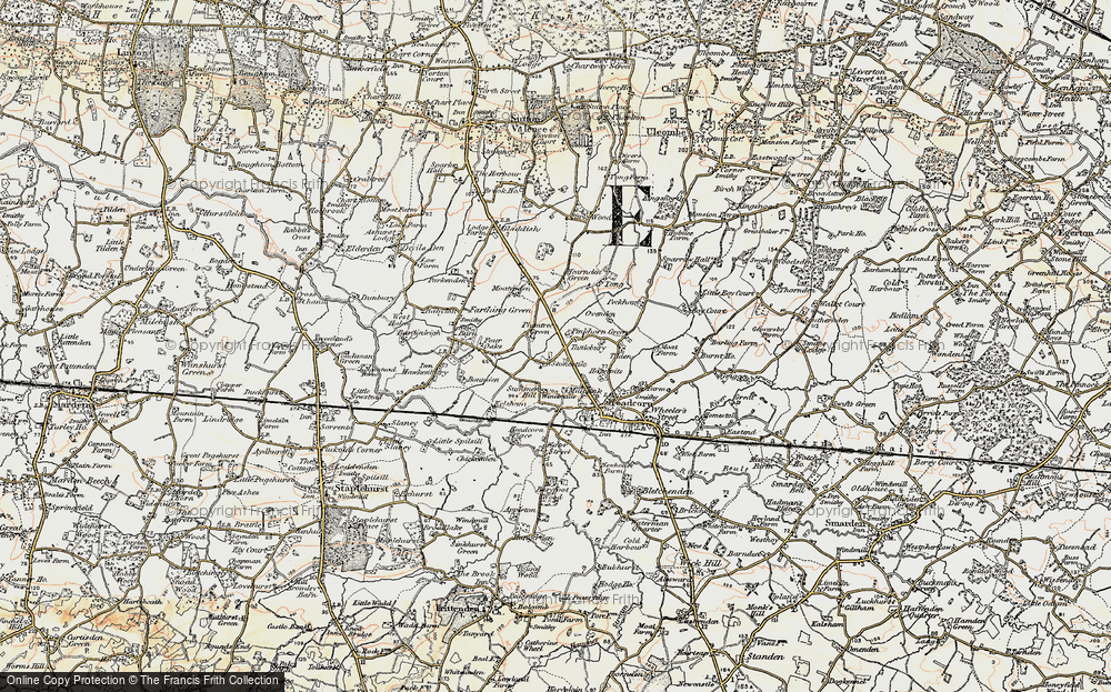 Old Map of Plumtree Green, 1897-1898 in 1897-1898