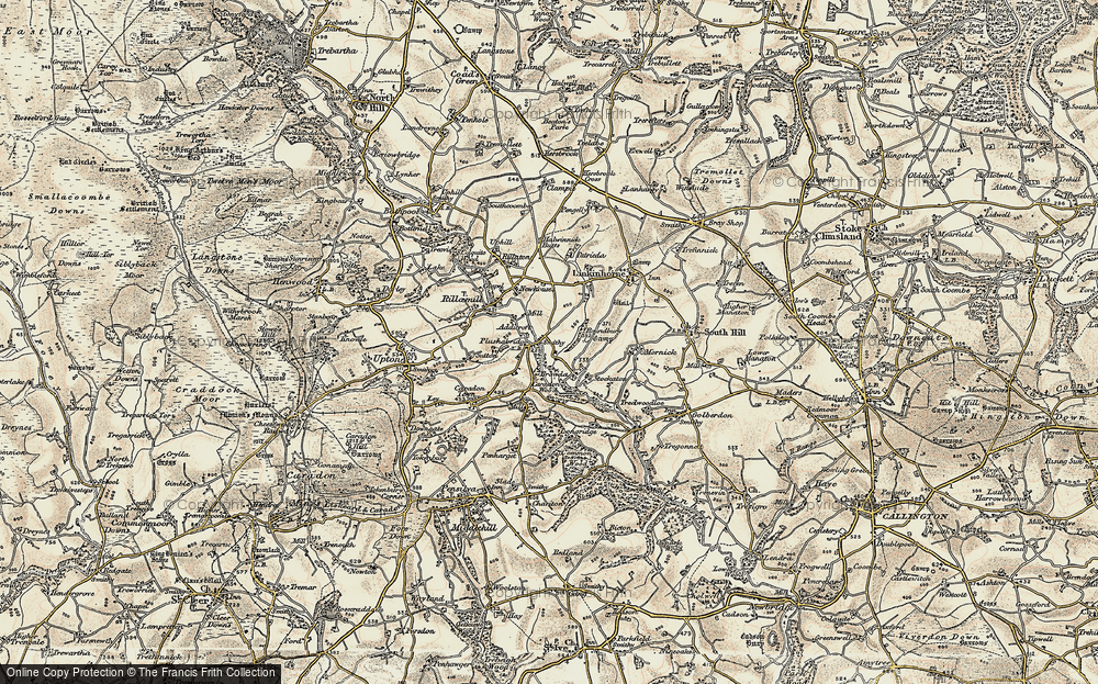 Old Map of Historic Map covering Browda in 1900