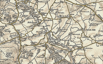 Old map of Browda in 1900