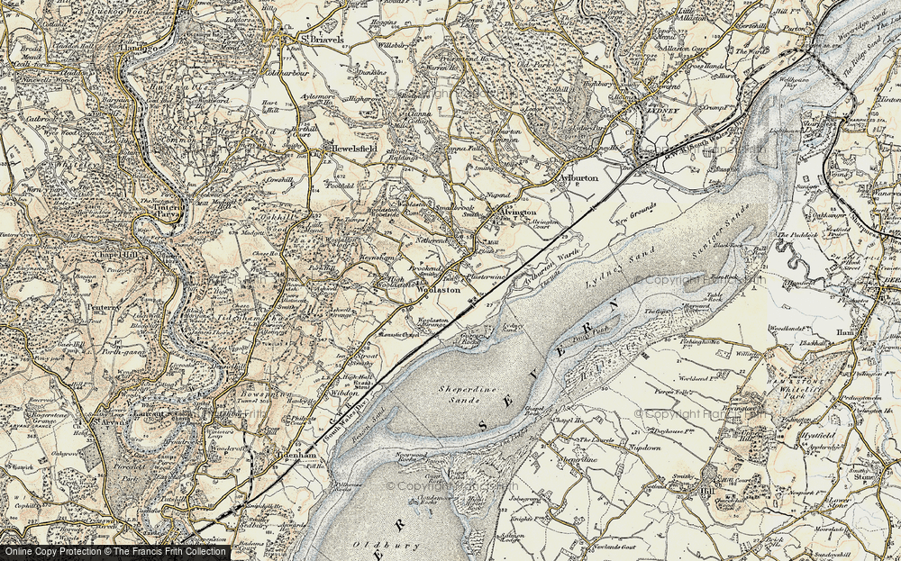 Old Map of Plusterwine, 1899-1900 in 1899-1900