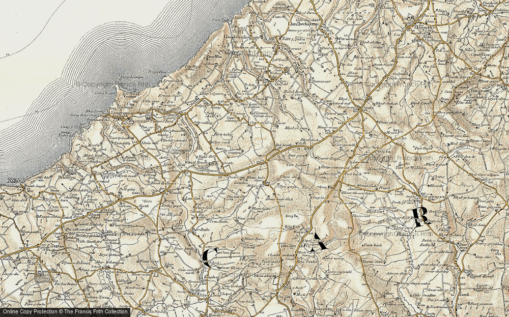 Old Map of Plwmp, 1901 in 1901