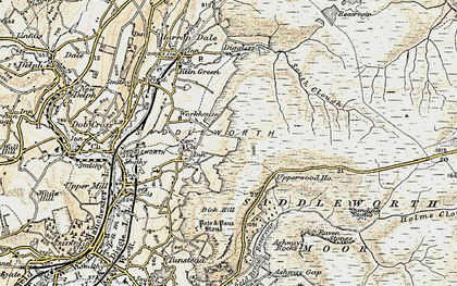 Old map of Broadstone Hill in 1903