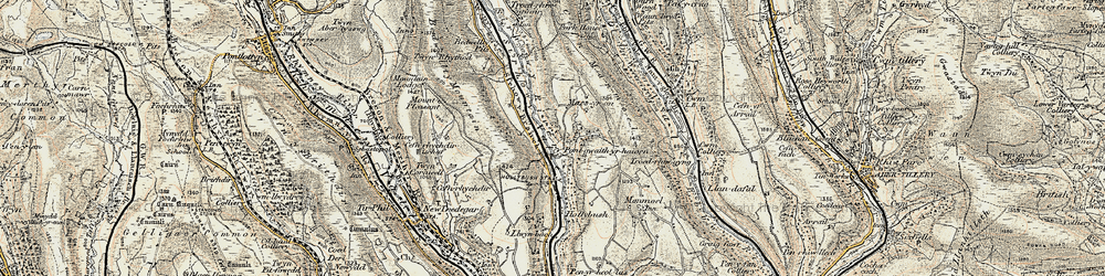 Old map of Pochin Houses in 1899-1900