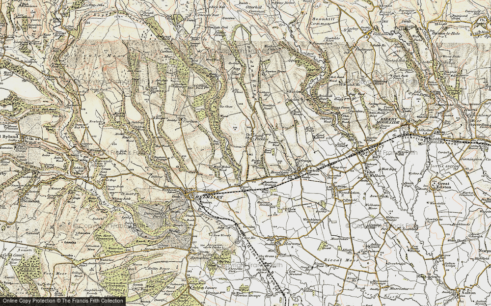 Old Map of Historic Map covering Beadlam Rigg in 1903-1904