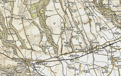 Old map of Beadlam Rigg in 1903-1904