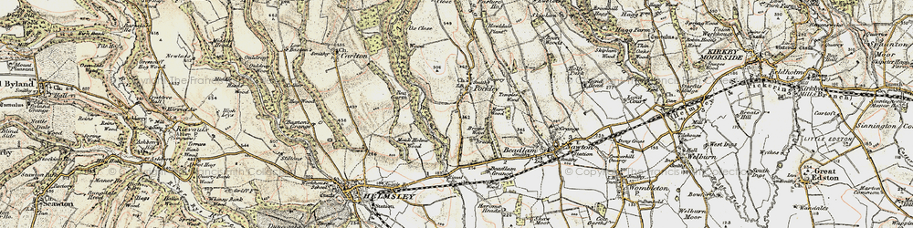 Old map of Beadlam Rigg in 1903-1904