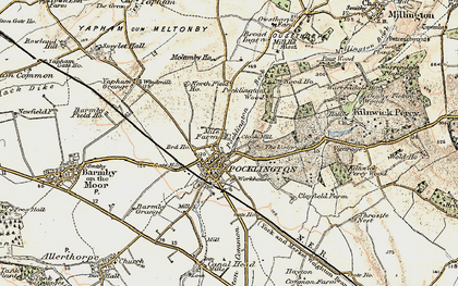 Old map of Pocklington in 1903