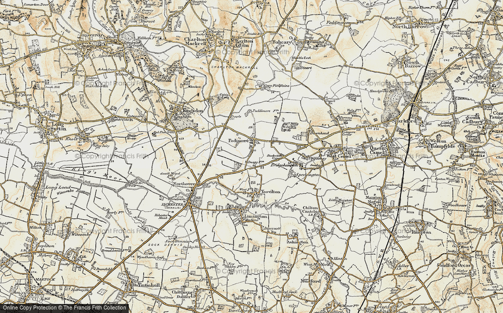 Old Map of Podimore, 1899 in 1899