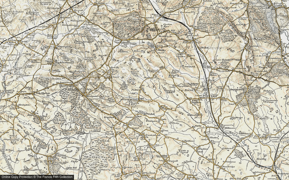 Old Map of Podmore, 1902 in 1902