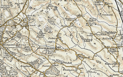 Old map of Podmore in 1902