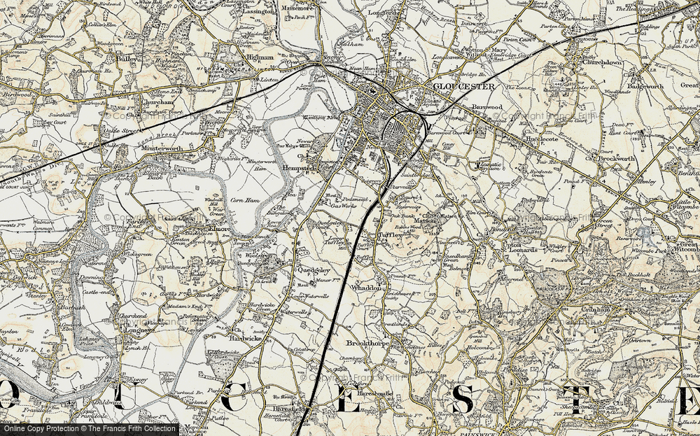 Old Map of Podsmead, 1898-1900 in 1898-1900