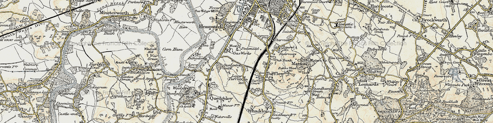 Old map of Podsmead in 1898-1900