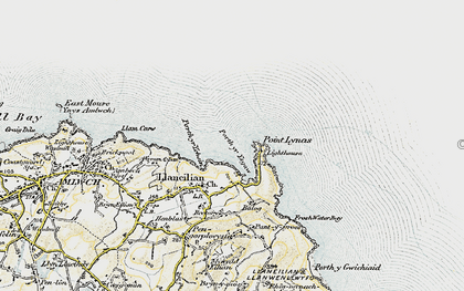 Old map of Point Lynas in 1903-1910