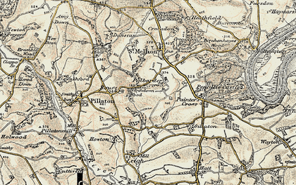 Old map of Polborder in 1899-1900