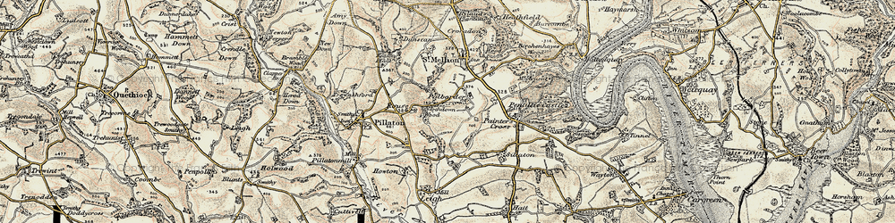 Old map of Polborder in 1899-1900