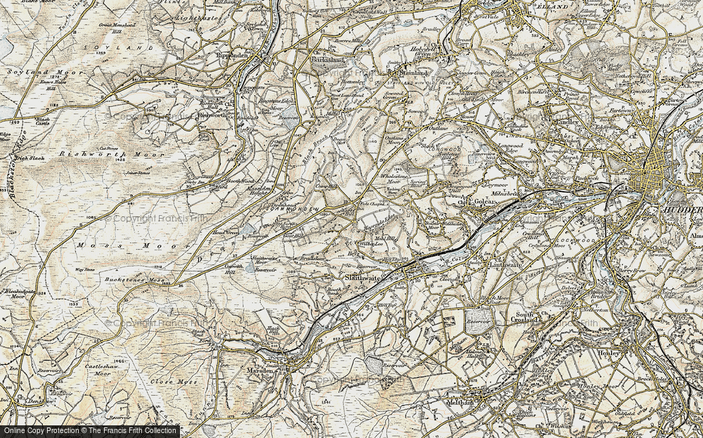 Old Map of Pole Moor, 1903 in 1903
