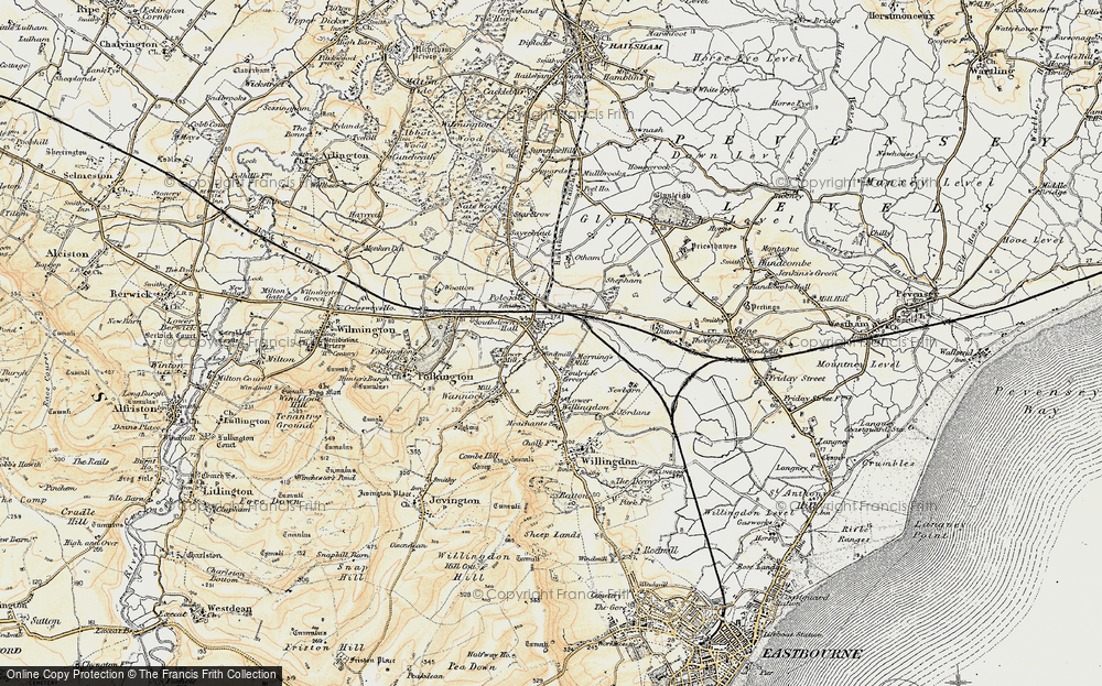 Old Map of Polegate, 1898 in 1898