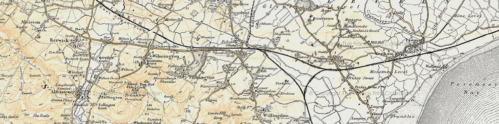 Old map of Polegate in 1898