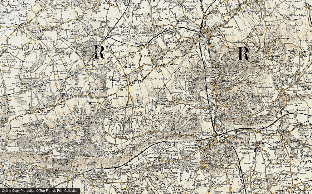 Old Map of Polesden Lacey, 1898-1909 in 1898-1909