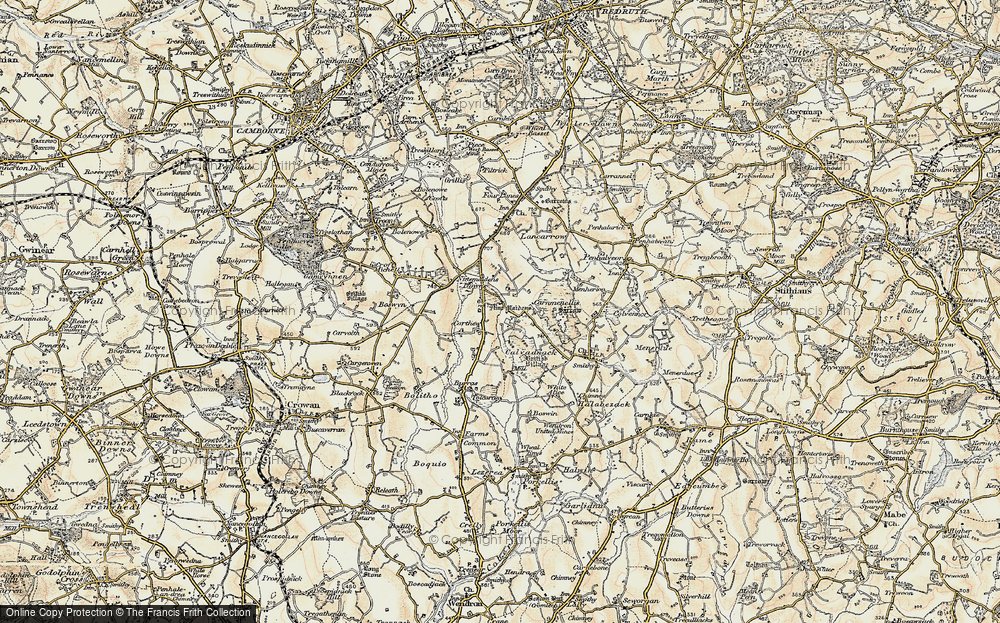 Old Map of Polgear, 1900 in 1900