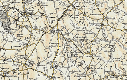 Old map of Polgear in 1900