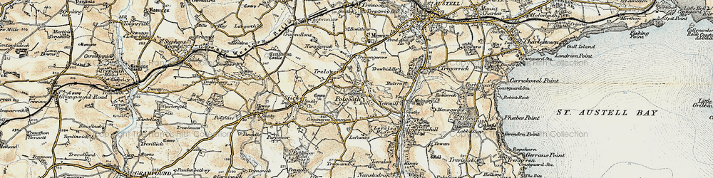 Old map of Polgooth in 1900