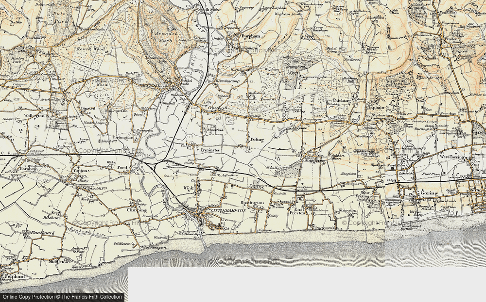 Old Map of Poling, 1897-1899 in 1897-1899