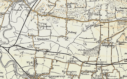 Old map of Poling in 1897-1899
