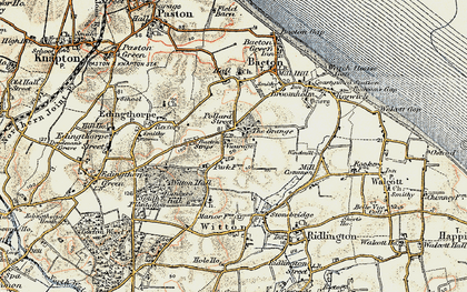 Old map of Pollard Street in 1901-1902
