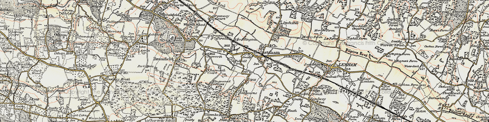 Old map of Pollhill in 1897-1898