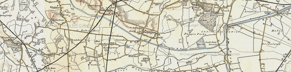 Old map of Pollington in 1903