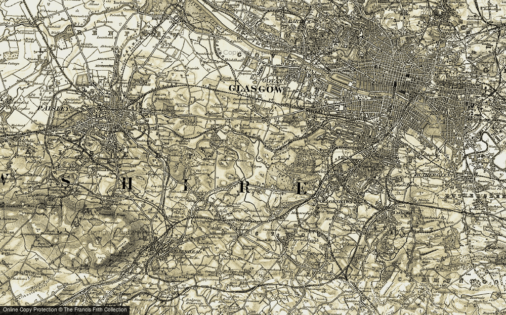 Old Map of Pollok, 1904-1905 in 1904-1905