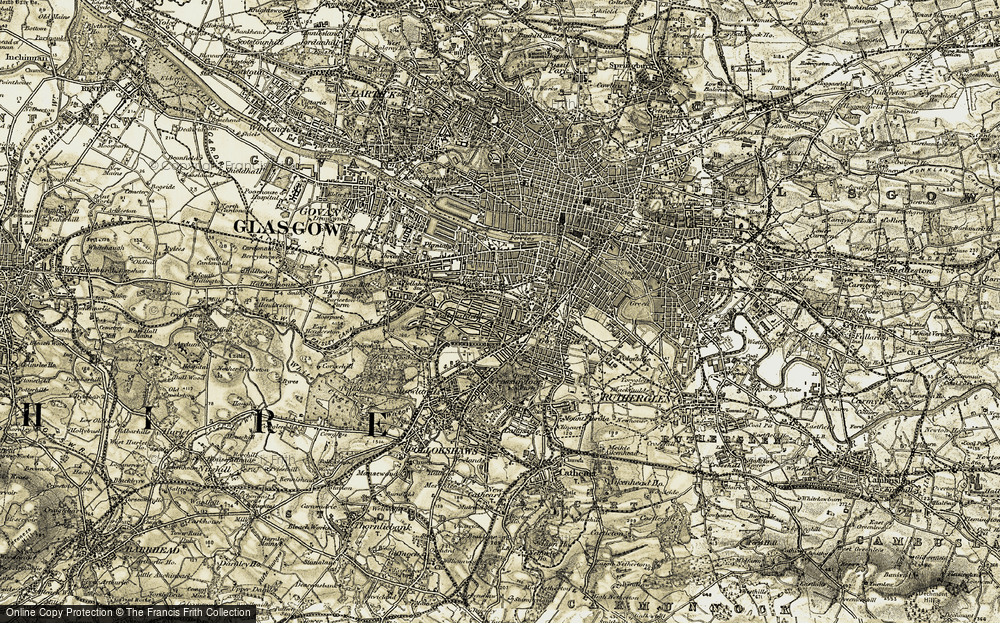 Old Map of Pollokshields, 1904-1905 in 1904-1905
