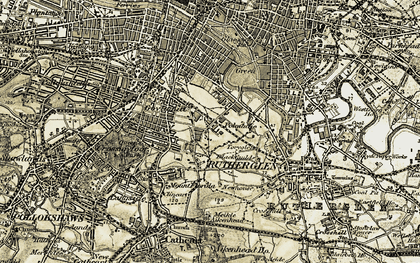 Old map of Polmadie in 1904-1905