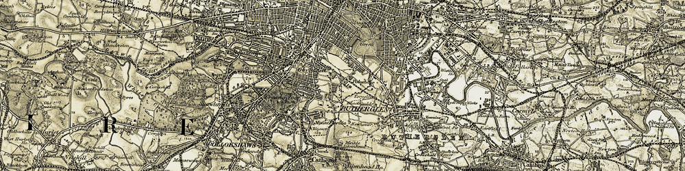 Old map of Polmadie in 1904-1905