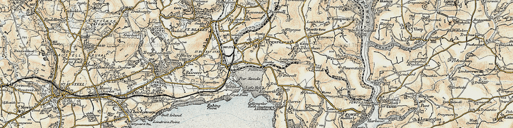 Old map of Polmear in 1900