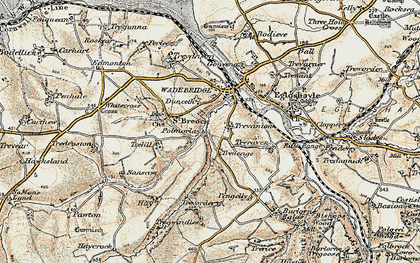 Old map of Polmorla in 1900