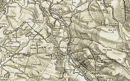 Old map of Polnessan in 1904-1905