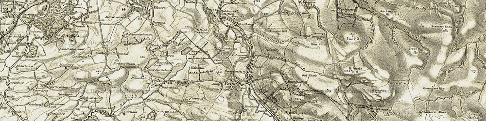 Old map of Polnessan in 1904-1905
